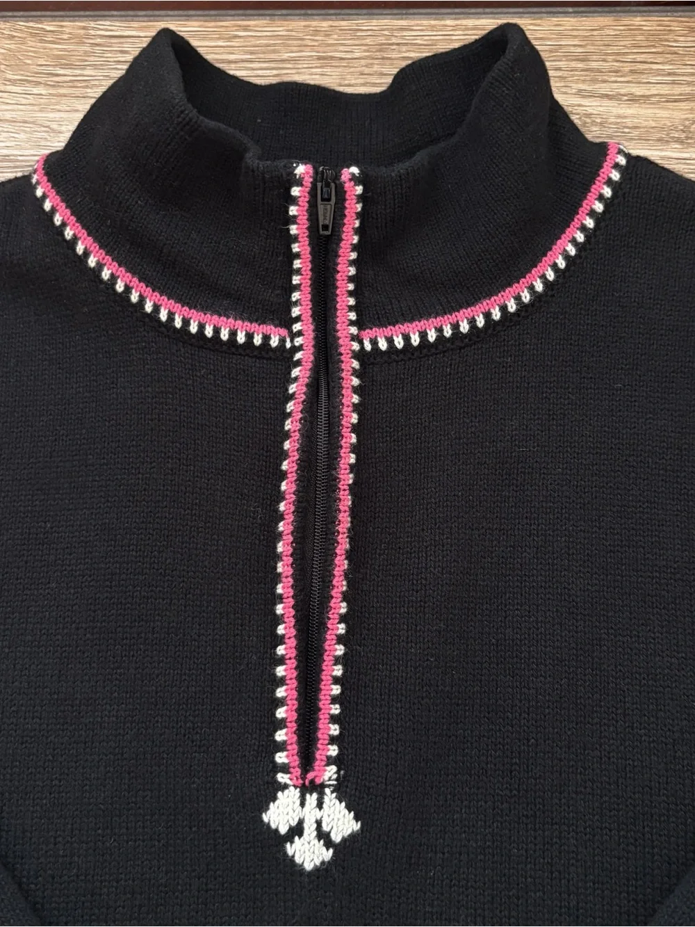 Hanna Andersson Cotton Embroidered Floral Sleeve Swedish Nordic Sweater Women M